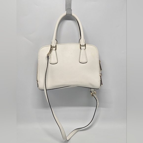 Michael Kors Reese Saffiano Leather White Handbag - Picture 2 of 14